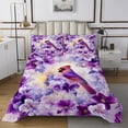 thumbnail image 1 of Erosebridal Bird Coverlet Set King,Purple Flower Bedding Set,Flowers Room Decorative,3pcs, 1 of 5