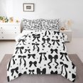 thumbnail image 1 of Erosebridal Black Bow Bedding Twin Comforter Set,Dreamy Princess Down Comforter,Kawaii Bowknot Bedding Sets Twin With Comforter,Ultra Soft Cartoon Room Decoration,Reversible,2-Piece, 1 of 8