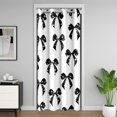 thumbnail image 1 of Erosebridal Black Bow Closet Door Cover Curtain for Bedroom Living Room Kawaii Cute Bowknot Door Curtain for Doorway Privacy 52x84 Inch 1 Panel Dreamy Princess Bow 30%-50% Room Darkening, 1 of 5