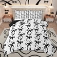 thumbnail image 1 of Erosebridal Black Bowknot Kids Full Size Comforter Sets, Princess Bow-tie Bedding Sets, 3 Pieces, 1 of 6