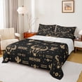 thumbnail image 1 of Erosebridal Black Brown Aztec Queen Sheet Sets,Tribal Symbol Mysterious Aztec Bed Set For Adults 4 Pieces, 1 of 6