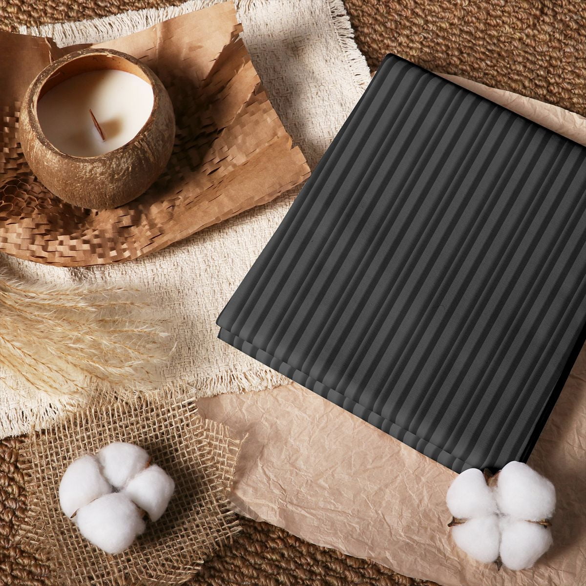 Erosebridal Black Fine Textured Stripe 100% Cotton Fabric by the Yard 1 ...
