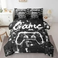 thumbnail image 1 of Erosebridal Black Gamepads Bedding Queen Size,Geometric Plaid Comforter Sets with Sheets,Video Game Bedding Sets Queen Size,Microfiber Gamer Room Decorative,Reversible,7 Pieces, 1 of 6