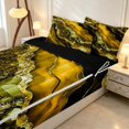thumbnail image 1 of Erosebridal Black Gold Zipper Twin Comforter Sets with Fitted Sheet and 2 Pillowcases, Abstract Marble Zipper Bedding Set, Black Reversible, 1 of 7