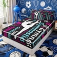 thumbnail image 1 of Erosebridal Black Gymnastics Text Print Zipper Twin Comforter Sets with Fitted Sheet and 2 Pillowcases,White Gymnast Outline Dark Base Accent Zipper Bedding Set,Black White,4-Piece,Black Reversible, 1 of 6
