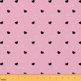 thumbnail image 1 of Erosebridal Black Heart Fabric by the Yard 1 Yard, Pink Hollow Love Pattern Home Decor Fabric by the Yard, 1 of 7