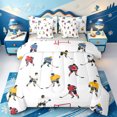 thumbnail image 1 of Erosebridal Black Hockey Puck 7 Pieces Full Size Bedding Sets,Modern Ice Skater Full Size Bed in a Bag,Light Gray Reversible, 1 of 7