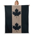 thumbnail image 1 of Erosebridal Black Maple Leaf Sherpa Blanket 50x60,Canadian Flag Fuzzy Blanket Throw,Vintage Bedroom Decor,Super Cozy, 1 of 6