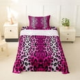 thumbnail image 1 of Erosebridal Black Pink White Cheetah Print Twin Sheet Sets 3pcs For Teens Adults,Abstract Animal Print Bedding, 1 of 5
