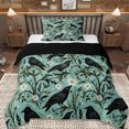 thumbnail image 1 of Erosebridal Black Raven Twin Comforter Sets,Natural Plant Floral Bedding Set For Men Women, Reversible 2pcs, 1 of 7