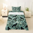 thumbnail image 1 of Erosebridal Black Raven Twin Sheet Sets,Natural Plant Floral Bedding For Men Women 3pcs, 1 of 6