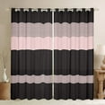 thumbnail image 1 of Erosebridal Black Stripes Curtains for Living Room,Geometric Lines Blackout Curtains Set of 2 (38x45),Geometric Theme Curtains and Drapes (38x45),Abstract Room Decor, 1 of 6