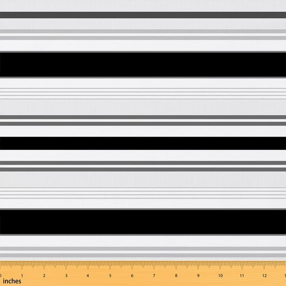 Pattern In A Room Erosebridal Black White Horizontal Stripe Fabric by the Yard 3 Yards ...
