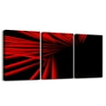 thumbnail image 1 of Erosebridal Black and Red Canvas Wall Art Set of 3, Geometric Line Wall Decor for Kitchen, 1 of 5