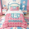 thumbnail image 1 of Erosebridal Blue Baseball Cream Twin Comforter Sets,Sport Gaming Kids Bedding Set For Girls,Reversible,2-Piece, 1 of 7