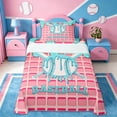 thumbnail image 1 of Erosebridal Blue Baseball Cream Twin Sheet Sets,Sport Gaming Kids Bedding For Girls 3-Piece, 1 of 6
