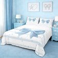 thumbnail image 1 of Erosebridal Blue Bowknot Kids Queen Sheet Sets,Dreamy Princess Style Bed Set For Girls 4pcs, 1 of 6