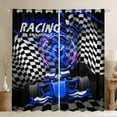thumbnail image 1 of Erosebridal Blue Car Curtains for Living Room,Extreme Sport Blackout Curtains Set of 2 (38x45),Geometric Buffalo Curtains and Drapes (38x45),Automobile Room Decor, 1 of 6