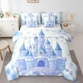 thumbnail image 1 of Erosebridal Blue Castle Bedding Queen Size, Fairy Tale Bed in a Bag Queen size, Princess Style Reversible Bed Set, Ultra Soft Room Decorative, 7 Pieces, 1 of 6
