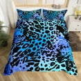 thumbnail image 1 of Erosebridal Blue Cheetah Print Comforter Cover, Modern Abstract Bedding, Leopard Room Decor, 2-Piece（No Comforter）, 1 of 5