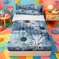 thumbnail image 1 of Erosebridal Blue Daisy Bloom Zipper Twin Comforter Sets with Fitted Sheet and 2 Pillowcases,Cute Floral Zipper Bedding Set For Adults,Reversible,4 Pieces, 1 of 7