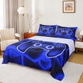thumbnail image 1 of Erosebridal Blue Gamer Sheet Set Twin,Geometric Gamepads Bedding Sets Twin Size,Video Game Twin Sheet Sets,Lightweight Gradient Bedroom Decoration,3pcs, 1 of 6