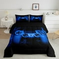thumbnail image 1 of Erosebridal Blue Gaming Comforter Set Queen Size Gamer Comforter Teens Video Game Decor Bedding Set 3 Piece Console Game Controller Quilted Duvet Set Soft Black, 1 of 6