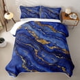 thumbnail image 1 of Erosebridal Blue Gold Marble Twin Quilt Set,Modern Abstract Art Twin Coverlet Set For Adults,2pcs, 1 of 7