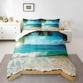 thumbnail image 1 of Erosebridal Blue Hawaiian Beach Bedding Sets Full with Comforter,Summer Holiday Duvet Insert,Ocean Decor,Reversible,3pcs, 1 of 8