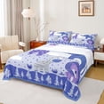thumbnail image 1 of Erosebridal Blue Lion Kids Bed Sheets, Cute Zoo Animal King Sheets, 4pcs, 1 of 5
