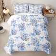 thumbnail image 1 of Erosebridal Blue Rose Bow Quilt Full,Sky Floral Cute Bowtie Full Bedspread Sets For Girls,3-Piece, 1 of 7