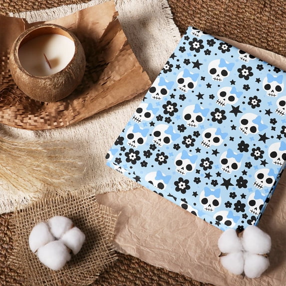 Erosebridal Blue Skull Star 100% Cotton Fabric by the Yard 3 Yards ...