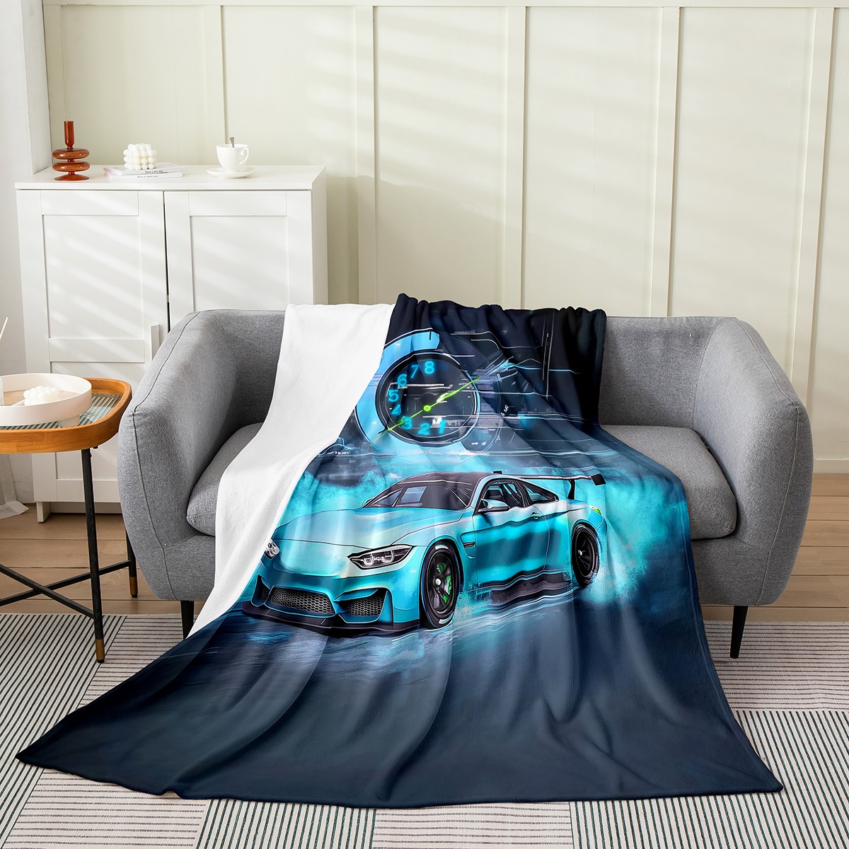 Racing Carolina Blue Blanket