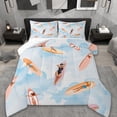 thumbnail image 1 of Erosebridal Blue Watercolor Ocean Bedding Sets Queen with Comforter,Summer Sunbath Duvet Insert,Surfboard Comforter Sets Queen Size For Men Women,Room Decorative Reversible,3pcs, 1 of 7