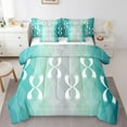 thumbnail image 1 of Erosebridal Blue Wave Lines Bed in a Bag Queen Size,Geometric Geometry Bed Set,3D Abstract Aesthetic Bedding Queen Size,Breathable Bedroom Decoration Reversible,7 Pieces, 1 of 6