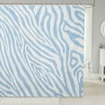 thumbnail image 1 of Erosebridal Blue Zebra Print Shower Curtain 72x78, Dreamy Stripes Bathroom Curtain 72x78, Cartoon Animal Decor, 1 of 5