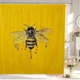 thumbnail image 1 of Erosebridal Bohemian Bug Bee Shower Curtain 72Wx72L,Nature Wildlife Theme Bathroom Curtain,Brown Black, 1 of 5