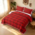 thumbnail image 1 of Erosebridal Bohemian Damask Twin Quilt Set, Gothic Sugar Skull Twin Coverlet Set, Fire Red 2-Piece, 1 Bedspread and 1 Pillowcase, 1 of 7