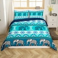 thumbnail image 1 of Erosebridal Bohemian Elephant Comforter Cover , Boho Aztec Exotic Style Bedding, Blue, Reversible 2-Piece (No Comforter), 1 of 6