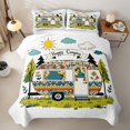 thumbnail image 1 of Erosebridal Bohemian Exotic Style Camper Quilt King,Happy Camping King Coverlet Set For Kids,3 Pieces, 1 of 7