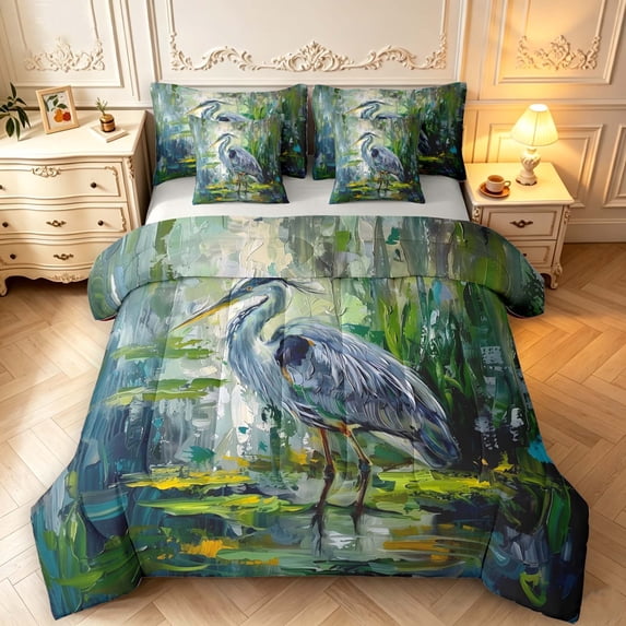 Erosebridal Bohemian Heron Animals 7 Pieces Full Size Bedding Sets ...