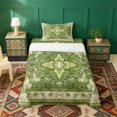 thumbnail image 1 of Erosebridal Bohemian Mandala Twin Sheet Sets, Vintage Flower Bedding, Green, 3 Pieces 1 Flat Sheet, 1 Fitted Sheet and 1 Pillowcase, 1 of 5