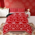 thumbnail image 1 of Erosebridal Bohemian Red Paisley Full Size Comforter Sets, Hippie Elephant Bedding Sets, Black Reversible 3pcs, 1 Comforter and 2 Pillowcases, 1 of 6