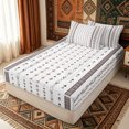 thumbnail image 1 of Erosebridal Boho Aztec Arrow Zipper Queen Comforter Set with Fitted Sheet and 2 Pillowcases for Women Men, Modern Tribal Abstract Zipper Bedding Set, Reversible, 4 Pieces, 1 of 7