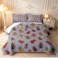 Boho Insect Erosebridal Boho Beetles Quilt Full,Bohemian Bug Theme Full Bedspread ...