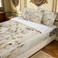 thumbnail image 1 of Erosebridal Boho Beige Leaf Zipper Full Size Comforter Sets with Fitted Sheet and 2 Pillowcases for Women Girls, Neutral Botanical Print Zipper Bedding Set, Reversible, 4pcs, 1 of 7