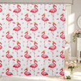 thumbnail image 1 of Erosebridal Boho Flamingo Animals Shower Curtain 72Wx72L,Dreamy Stars Bathroom Curtain,White Pink, 1 of 5