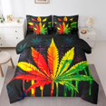 thumbnail image 1 of Erosebridal Boho Marijuana Bedding Twin Size, Bohemian Cannabis Bedding Accessories, Lightweight 7pcs, 1 of 5