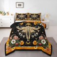 thumbnail image 1 of Erosebridal Boho Moth Bedding Sets Full with Comforter, Galaxy Sun Moon Duvet Insert, Floral Mushrooms Drcor, Reversible, 1 of 7