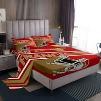 Erosebridal American Football Sheet Set Twin,Sport Theme Bedding Sets Twin Size,Ball Game Decor(San Francisco),Breathable,3pcs